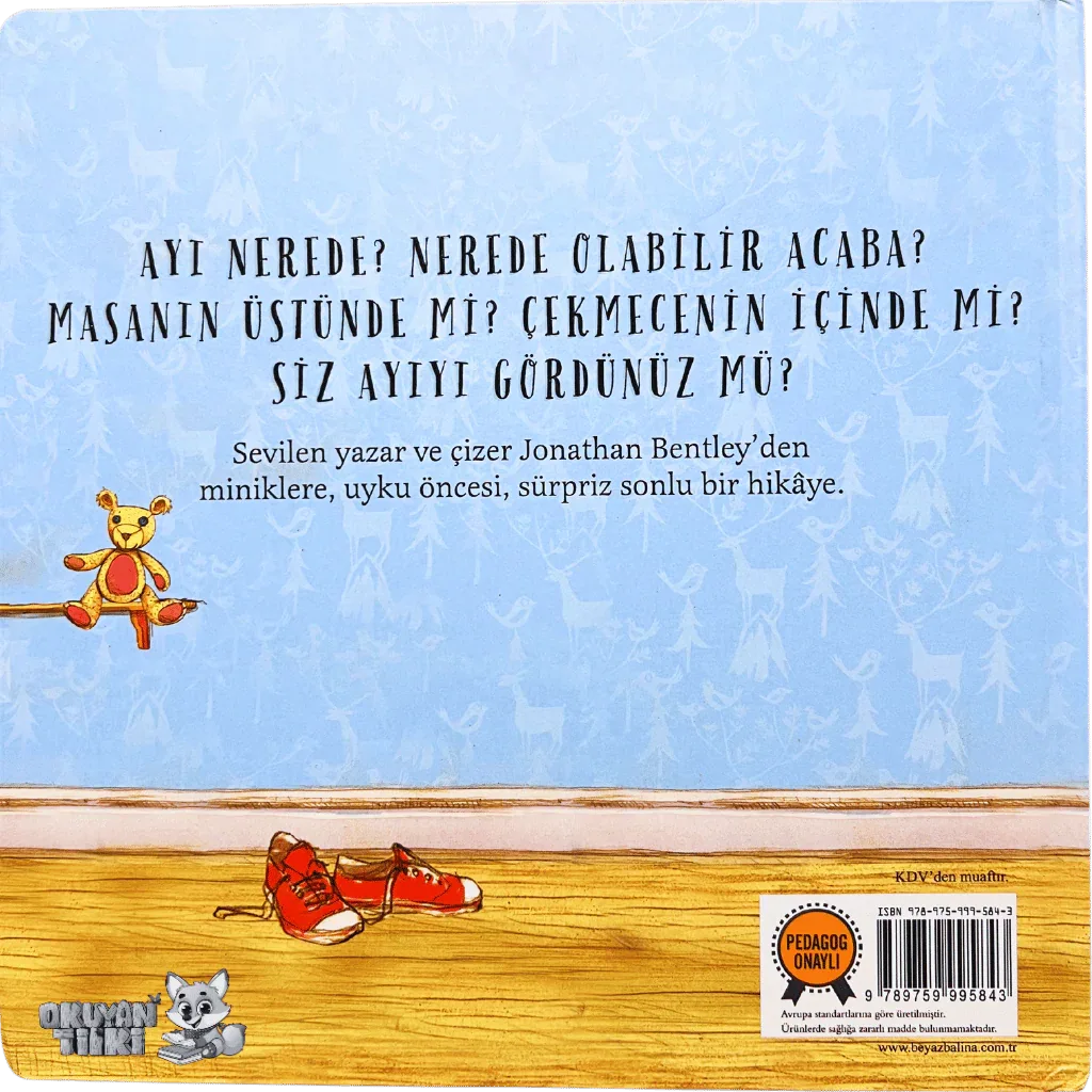 Ayı Nerede? - Organik Kitap (4+ Yaş) - Okuyan Tilki