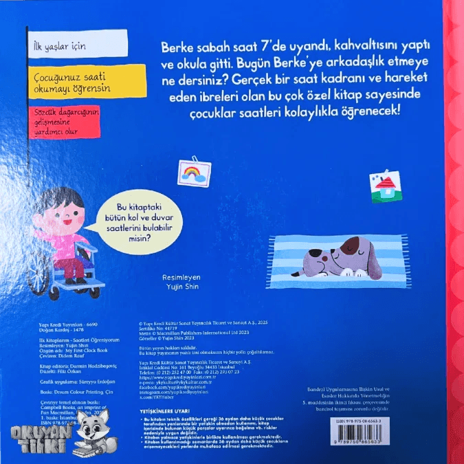 İlk Kitaplarım – Saatleri Öğreniyorum (0+ Yaş) - Okuyan Tilki