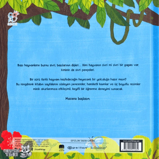 Bebeğimle Hayvanlar Âleminde - Sivri, Sivri, Çok Sivri (1+ Yaş, 3D Kitap) - Okuyan Tilki