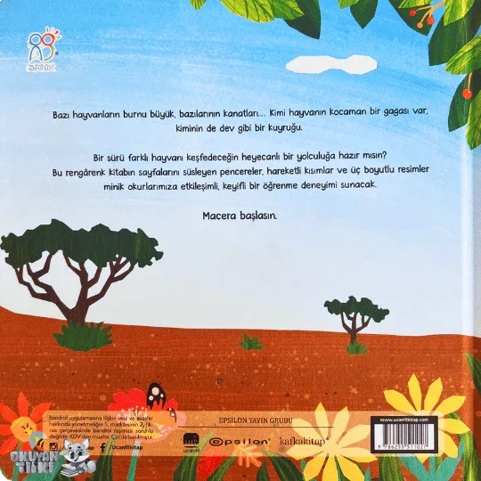 Bebeğimle Hayvanlar Âleminde - Büyük, Büyük, Çok Büyük (1+ Yaş, 3D Kitap) - Okuyan Tilki