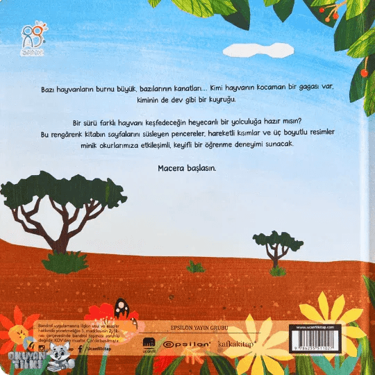 Bebeğimle Hayvanlar Âleminde - Büyük, Büyük, Çok Büyük (1+ Yaş, 3D Kitap) - Okuyan Tilki