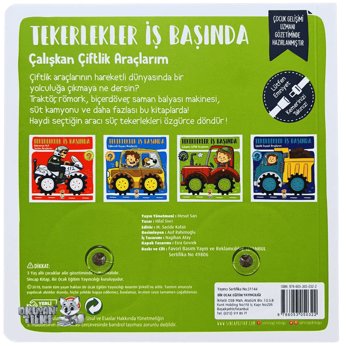 Tekerlekler İş Başında – Çalışkan Çiftlik Araçlarım (1+ Yaş) - Okuyan Tilki