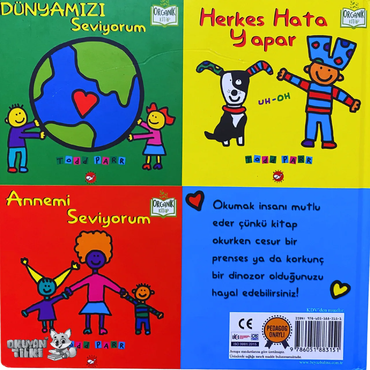 Okumak İnsanı Mutlu Eder - Organik Kitap (4+ Yaş) - Okuyan Tilki