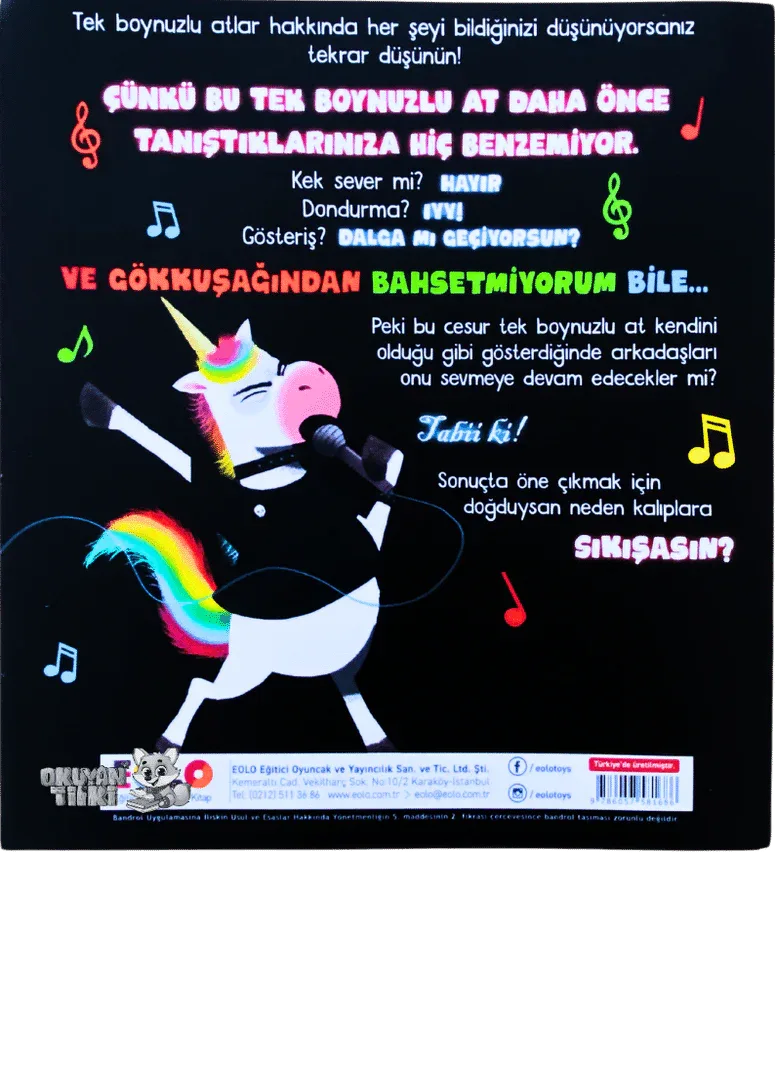 Gökkuşağını Sevmeyen Tek Boynuzlu At (3+ Yaş) - Okuyan Tilki
