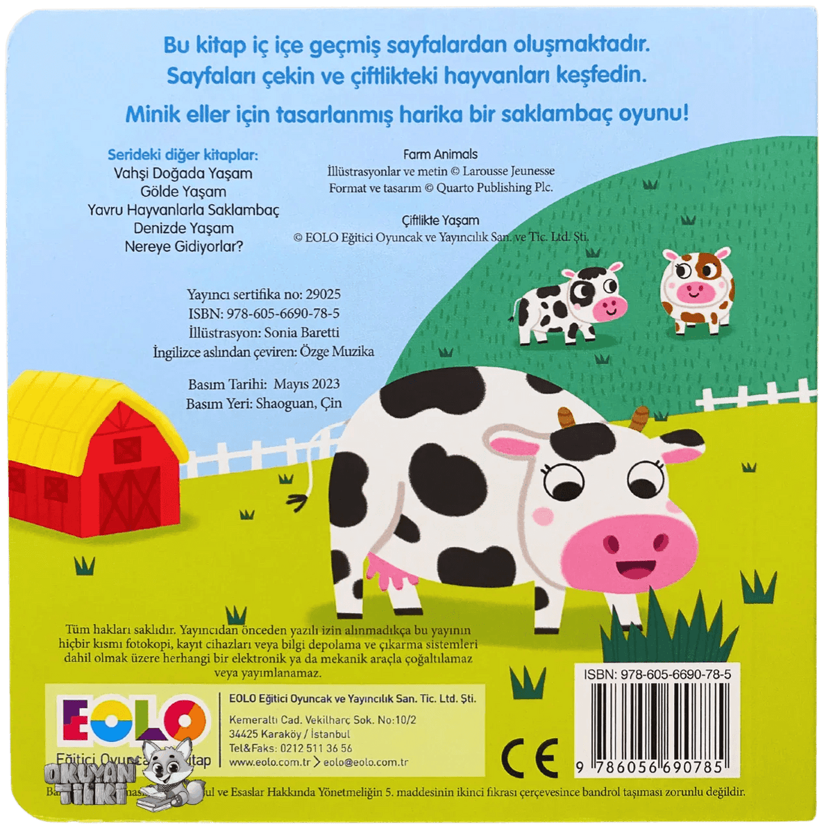 Sürgülü Kitap - Çiftlikte Yaşam (2+ Yaş) - Okuyan Tilki