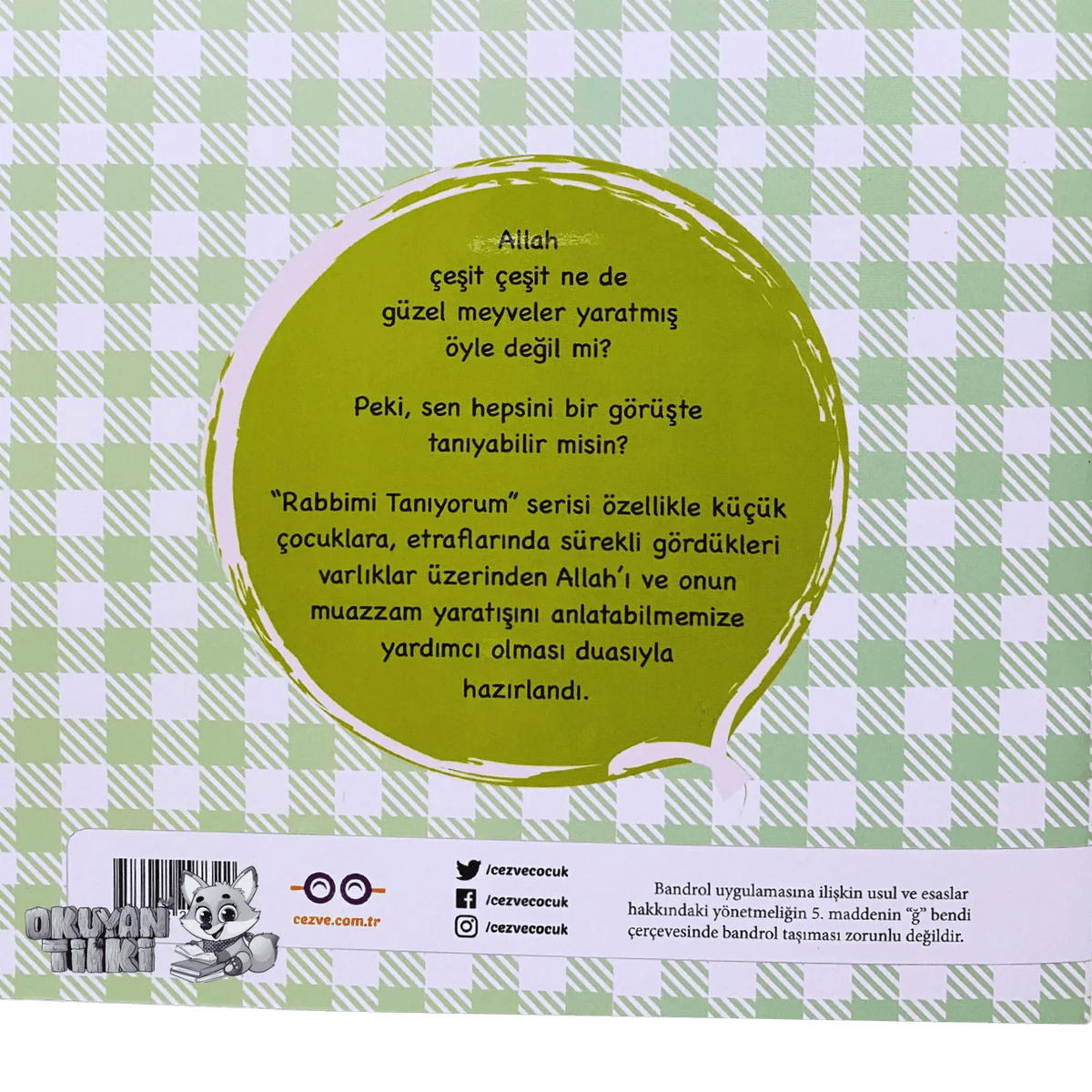 Rabbimi Tanıyorum 1 - Bil Bakalım Hangi Meyve? (3+ Yaş) - Okuyan Tilki