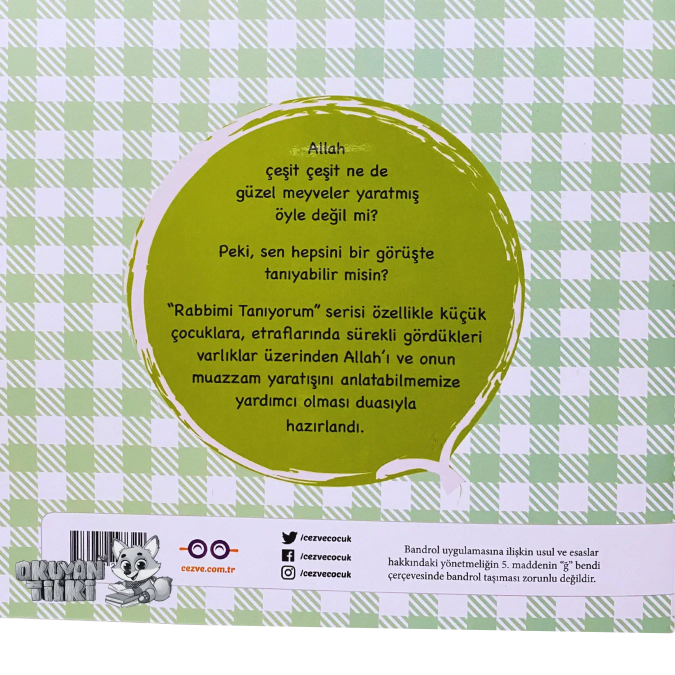 Rabbimi Tanıyorum 1 - Bil Bakalım Hangi Meyve? (3+ Yaş) - Okuyan Tilki