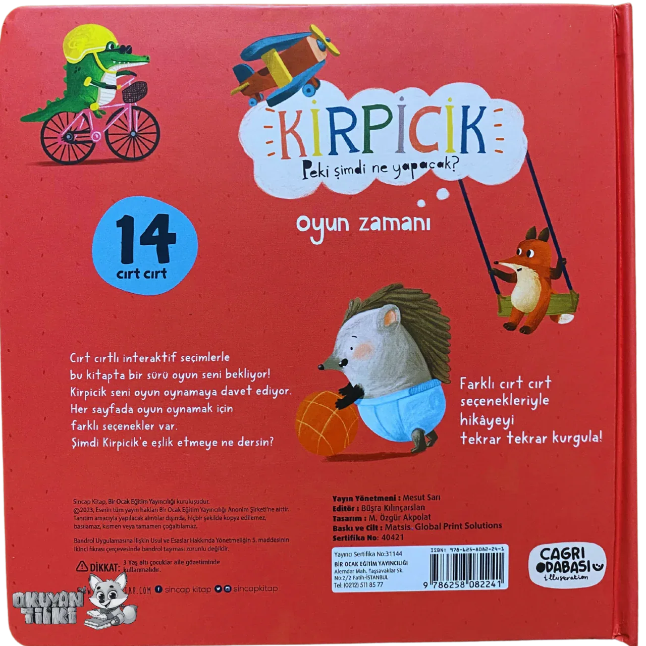 Kirpicik Peki Şimdi Ne Yapacak? – Oyun Zamanı (Cırt Cırtlı, 1+ Yaş) - Okuyan Tilki