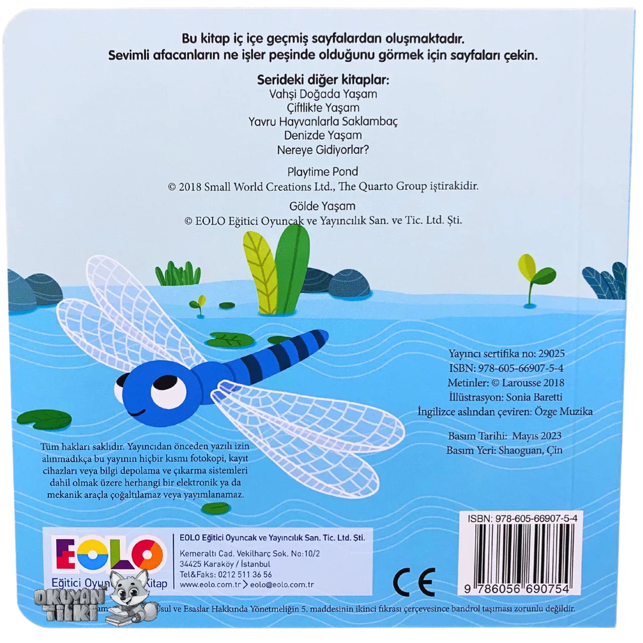 Sürgülü Kitap - Gölde Yaşam (2+ Yaş) - Okuyan Tilki