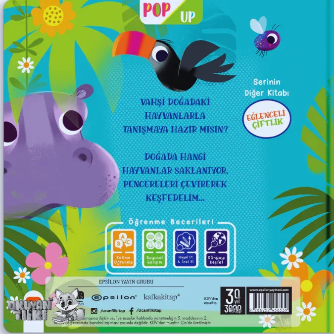 Vahşi Doğa - Pop Up (3D Kitap, 1+ Yaş) - Okuyan Tilki
