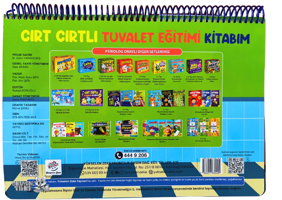 Cırt Cırtlı Tuvalet Eğitimi Kitabım (1+ Yaş) - Okuyan Tilki
