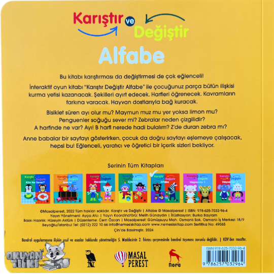 Karıştır ve Değiştir-Alfabe (0+ Yaş)