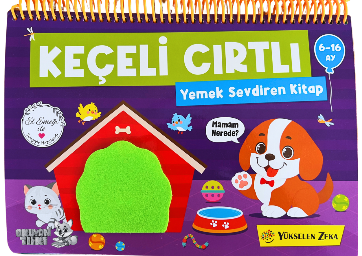 6-16 Ay İlk Cırt Cırtlı Keçeli Etkinlik Kitabım - Yemek Sevdiren Kitap