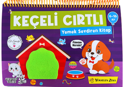 6-16 Ay İlk Cırt Cırtlı Keçeli Etkinlik Kitabım - Yemek Sevdiren Kitap