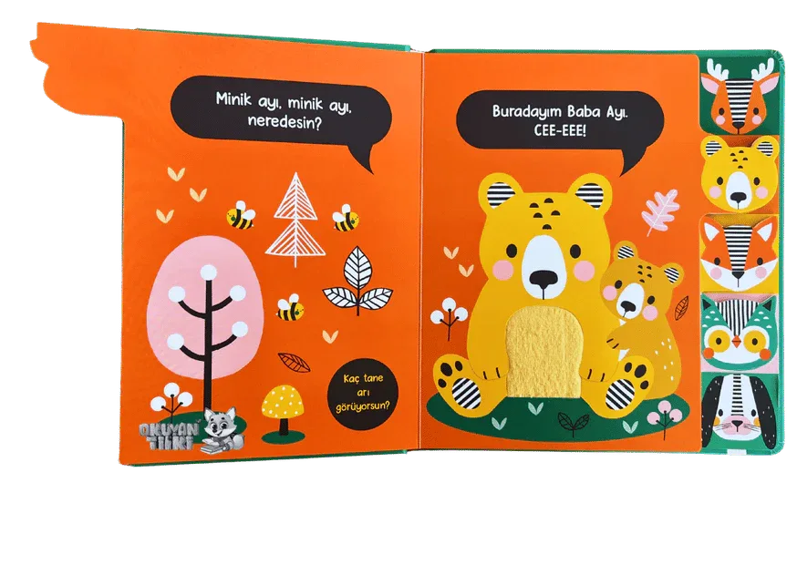 Cee-Eee Dokun Hisset Sevimli Orman Hayvanları (0+ Yaş) - Okuyan Tilki