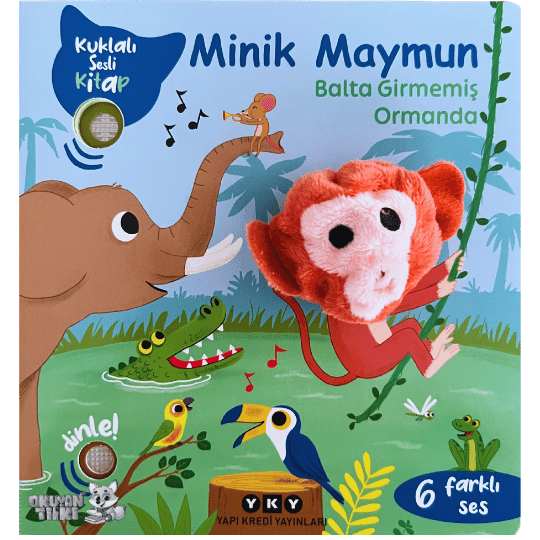 Minik Maymun Balta Girmemiş Ormanda (Kuklalı Sesli Kitap, Soundbuch)