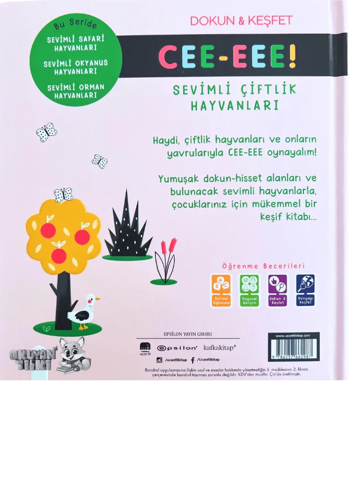 Cee-Eee Dokun Hisset Sevimli Çiftlik Hayvanları (0+ Yaş) - Okuyan Tilki