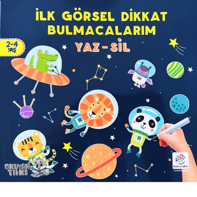 Ilk Görsel Dikkat Bulmacalarım - Yaz Sil (2-4 Yaş)