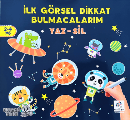 Ilk Görsel Dikkat Bulmacalarım - Yaz Sil (2-4 Yaş)