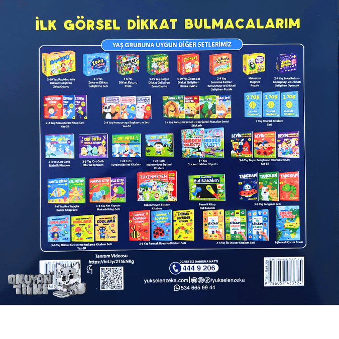 Ilk Görsel Dikkat Bulmacalarım - Yaz Sil (2-4 Yaş)