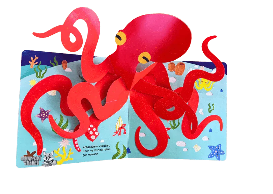 Bebeğimle Hayvanlar Âleminde - Uzun, Uzun, Çok Uzun (1+ Yaş, 3D Kitap) - Okuyan Tilki