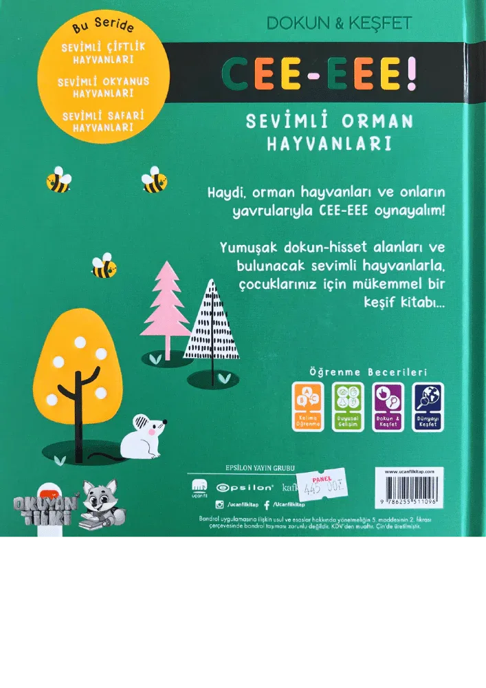 Cee-Eee Dokun Hisset Sevimli Orman Hayvanları (0+ Yaş) - Okuyan Tilki