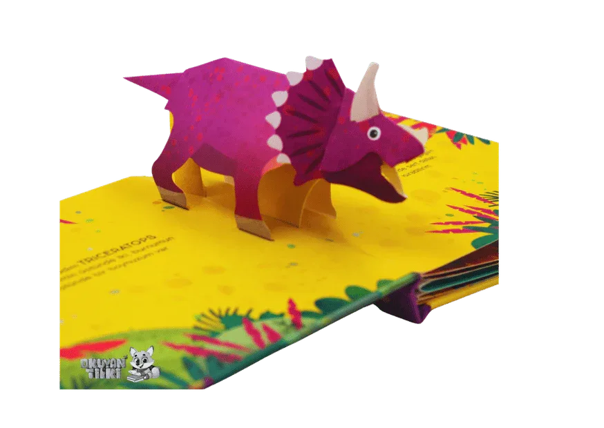 Üç Boyutlu Kitap - Dinozorlar (1+ Yaş) - Okuyan Tilki