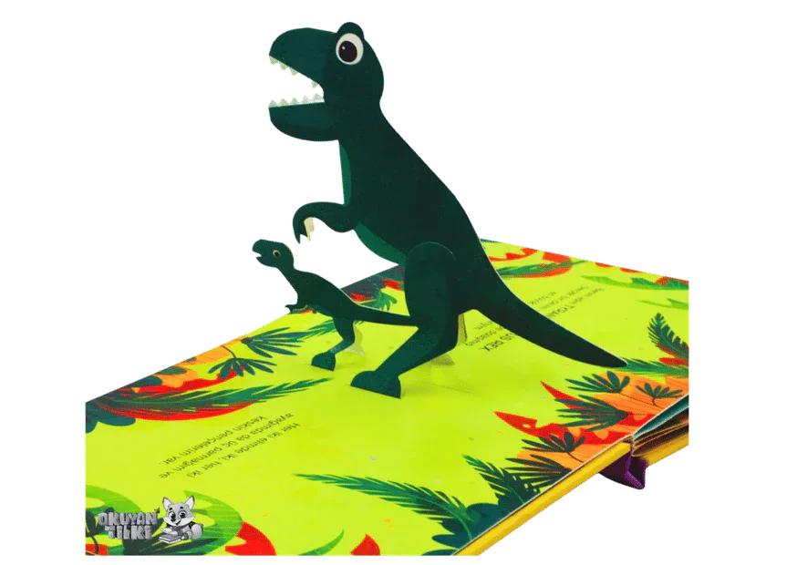 Üç Boyutlu Kitap - Dinozorlar (1+ Yaş) - Okuyan Tilki