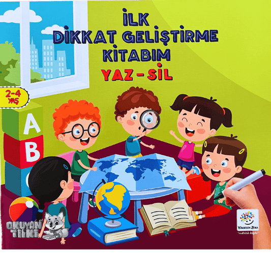 Ilk Dikkat Geliştirme Kitabım - Yaz Sil (2-4 Yaş)