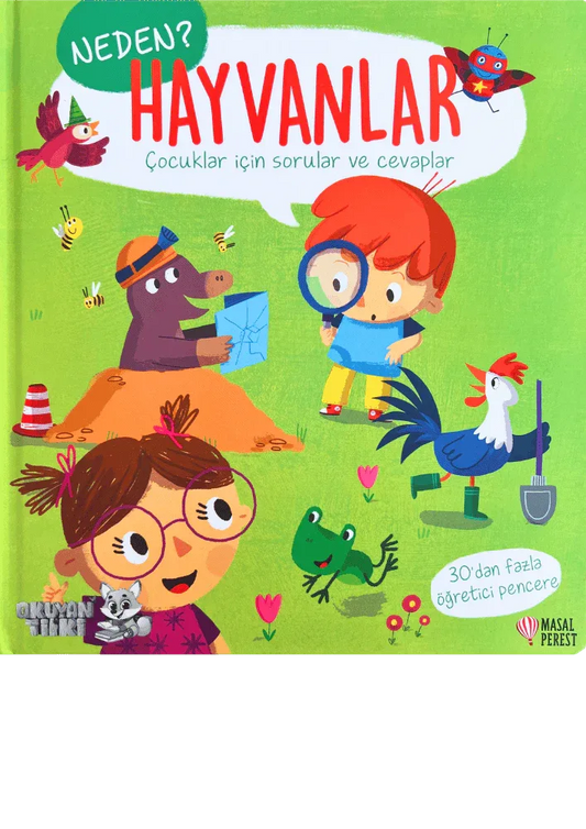 Neden? Hayvanlar - Pencereli Kitap (3+ Yaş) - Okuyan Tilki