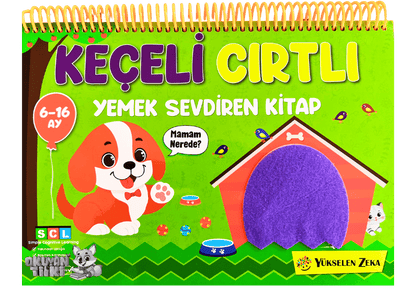 6-16 Ay İlk Cırt Cırtlı Keçeli Etkinlik Kitabım - Yemek Sevdiren Kitap
