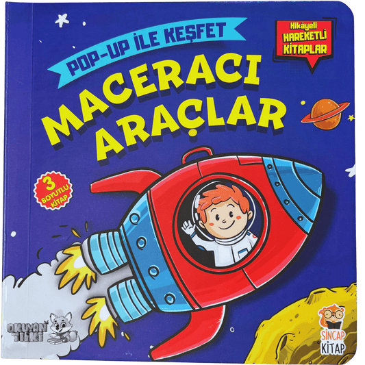 Maceracı Araçlar – Pop Up ile Keşfet (3D Kitap, 2+ Yaş) - Okuyan Tilki