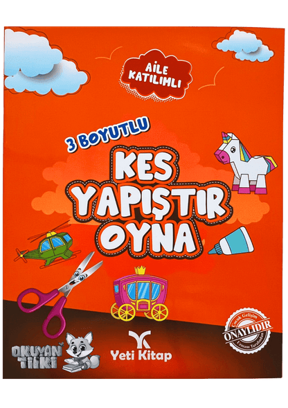 Kes Yapıştır Oyna 1 Kitabı (6+ Yaş, Turuncu)