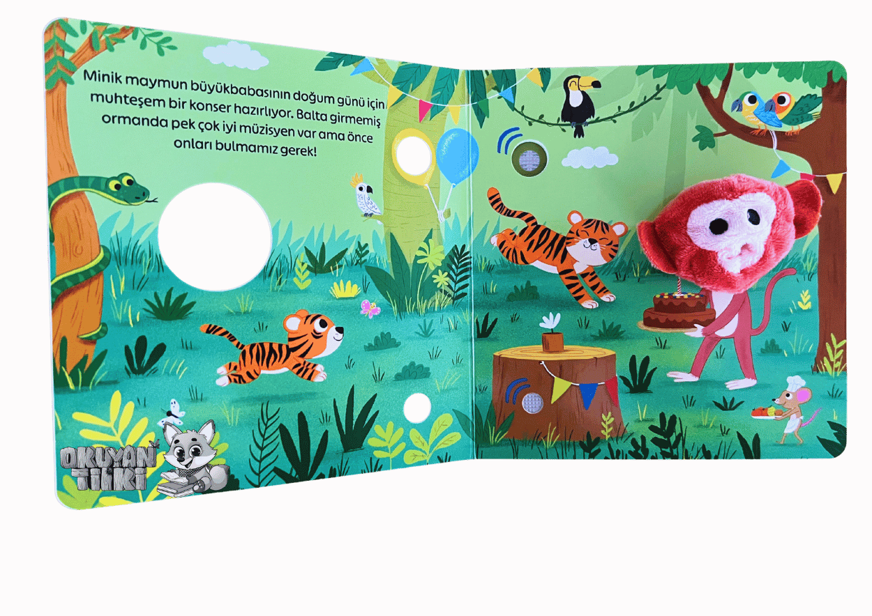 Minik Maymun Balta Girmemiş Ormanda (Kuklalı Sesli Kitap, Soundbuch)