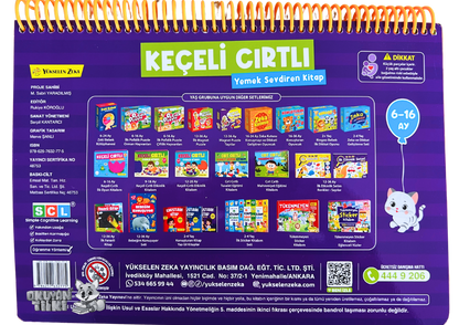 6-16 Ay İlk Cırt Cırtlı Keçeli Etkinlik Kitabım - Yemek Sevdiren Kitap