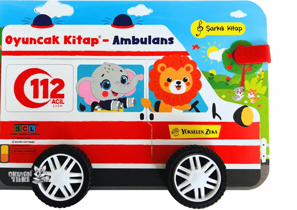 Oyuncak Kitap - Ambulans (Gerçek Tekerlekli) (0+ Yaş) - Okuyan Tilki
