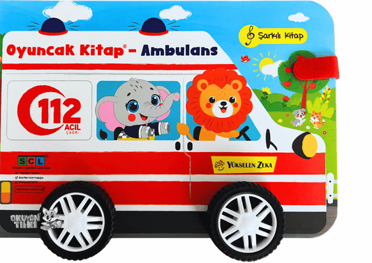 Oyuncak Kitap - Ambulans (Gerçek Tekerlekli) (0+ Yaş)