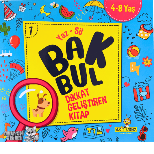 Bak Bul 1 - Yaz Sil (4-8 Yaş)