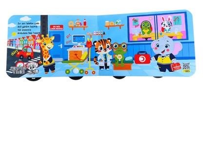 Oyuncak Kitap - Ambulans (Gerçek Tekerlekli) (0+ Yaş) - Okuyan Tilki