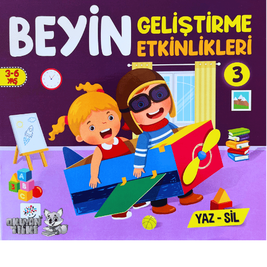 Beyin Geliştirme Etkinlikleri 3 - Yaz Sil (3-6 Yaş)