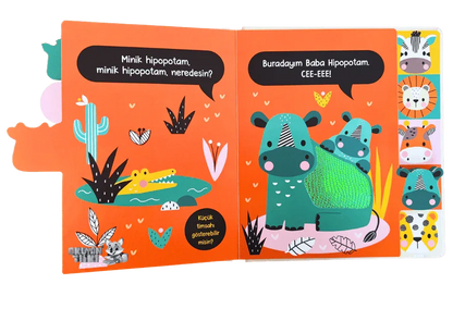 Cee-Eee Dokun Hisset Sevimli Safari Hayvanları (0+ Yaş) - Okuyan Tilki