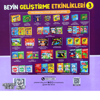 Beyin Geliştirme Etkinlikleri 3 - Yaz Sil (3-6 Yaş)