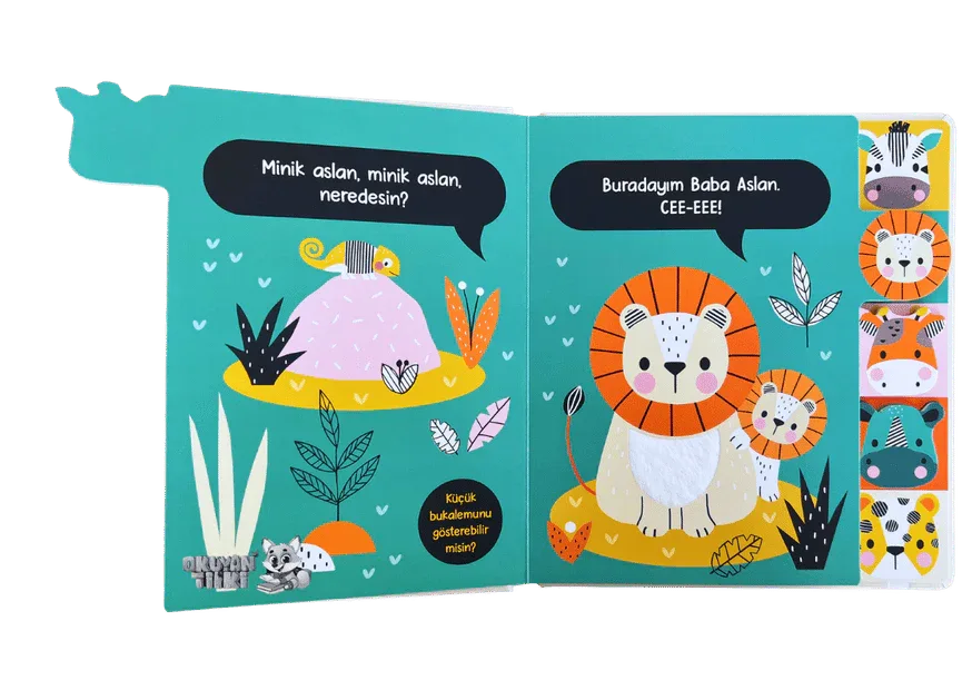 Cee-Eee Dokun Hisset Sevimli Safari Hayvanları (0+ Yaş) - Okuyan Tilki