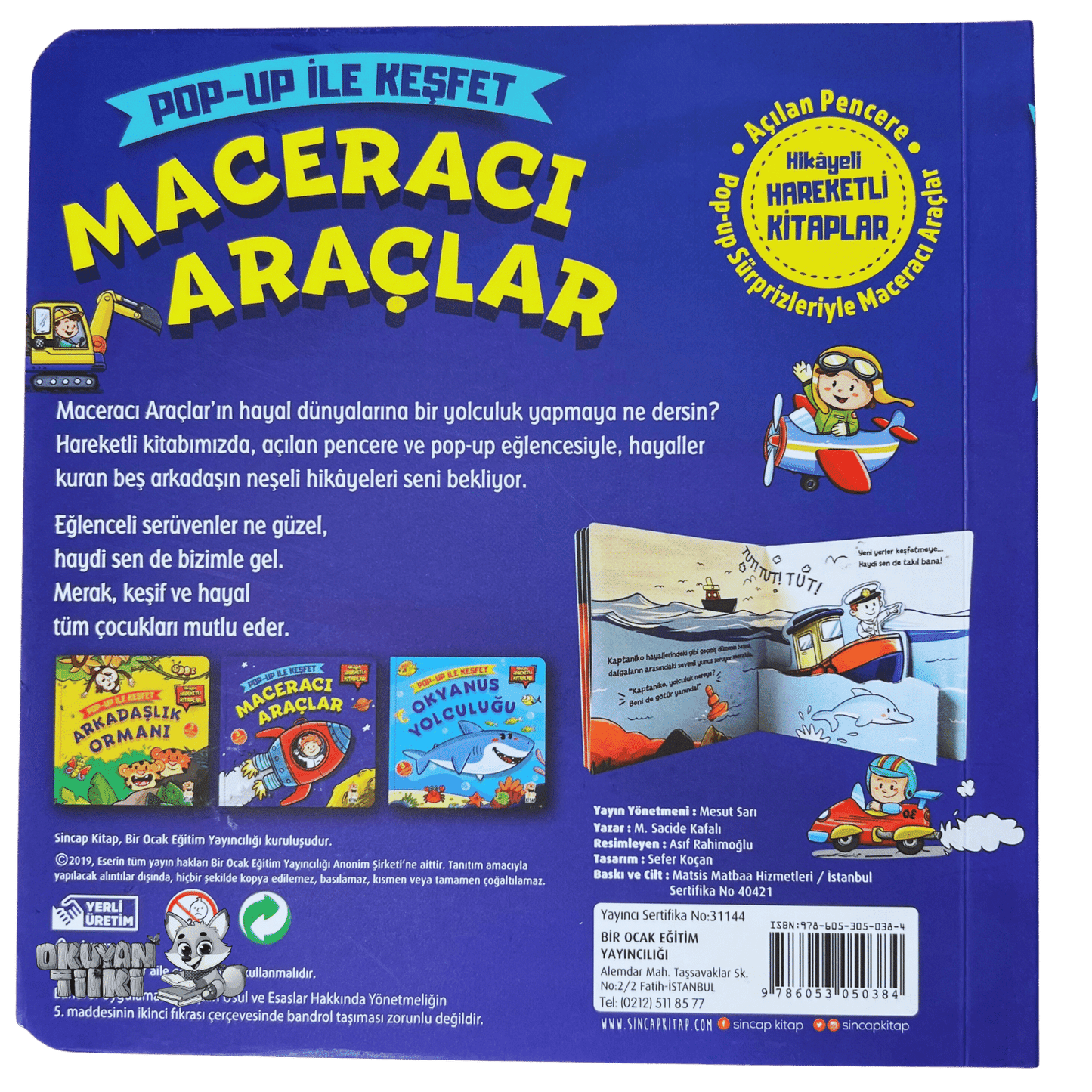 Maceracı Araçlar – Pop Up ile Keşfet (3D Kitap, 2+ Yaş)