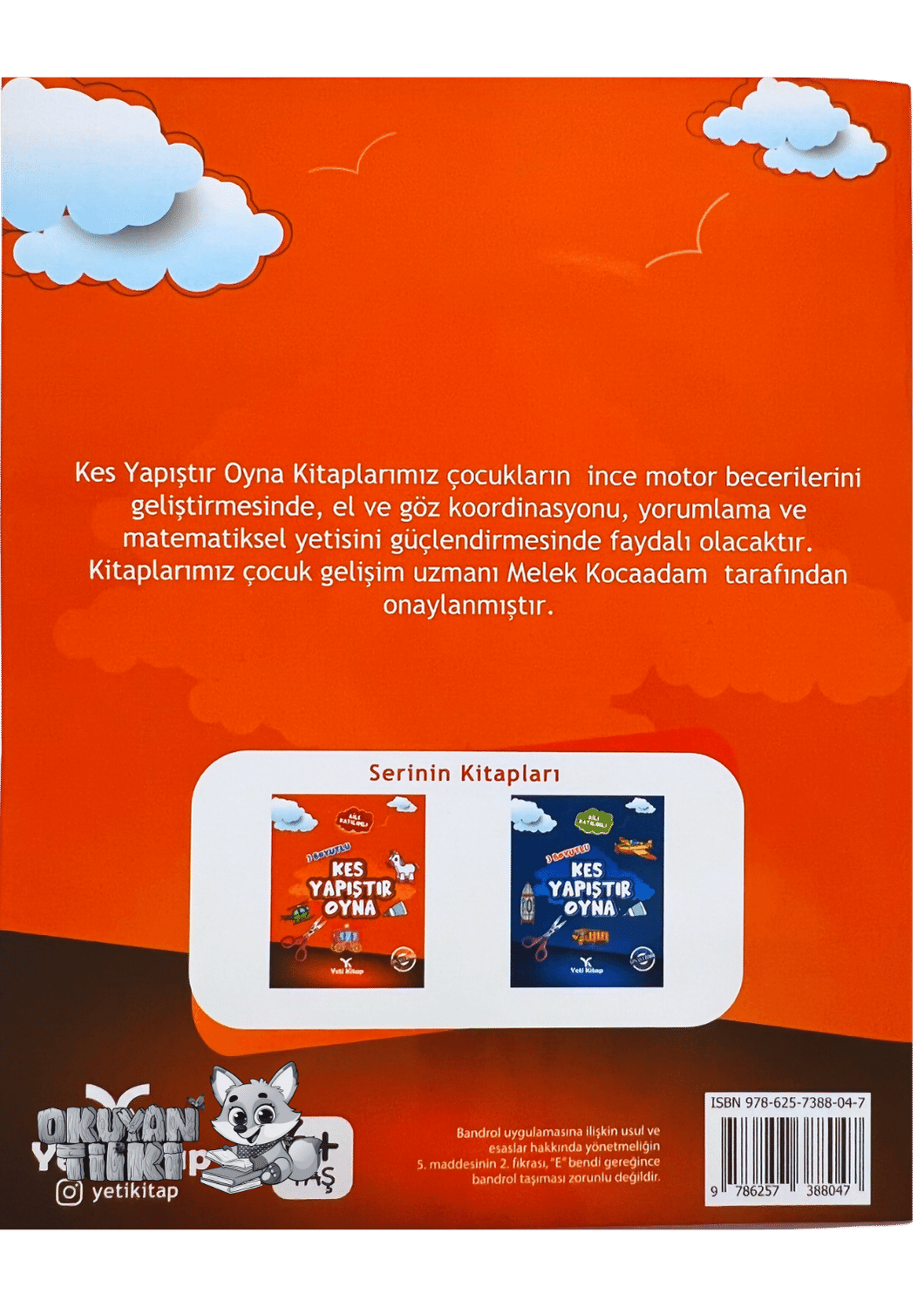 Kes Yapıştır Oyna 1 Kitabı (6+ Yaş, Turuncu)