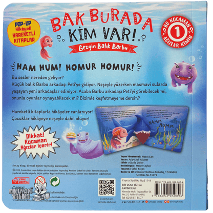 Bak Burada Kim Var - Gezgin Balık Barbu (3D Kitap, 2+ Yaş)