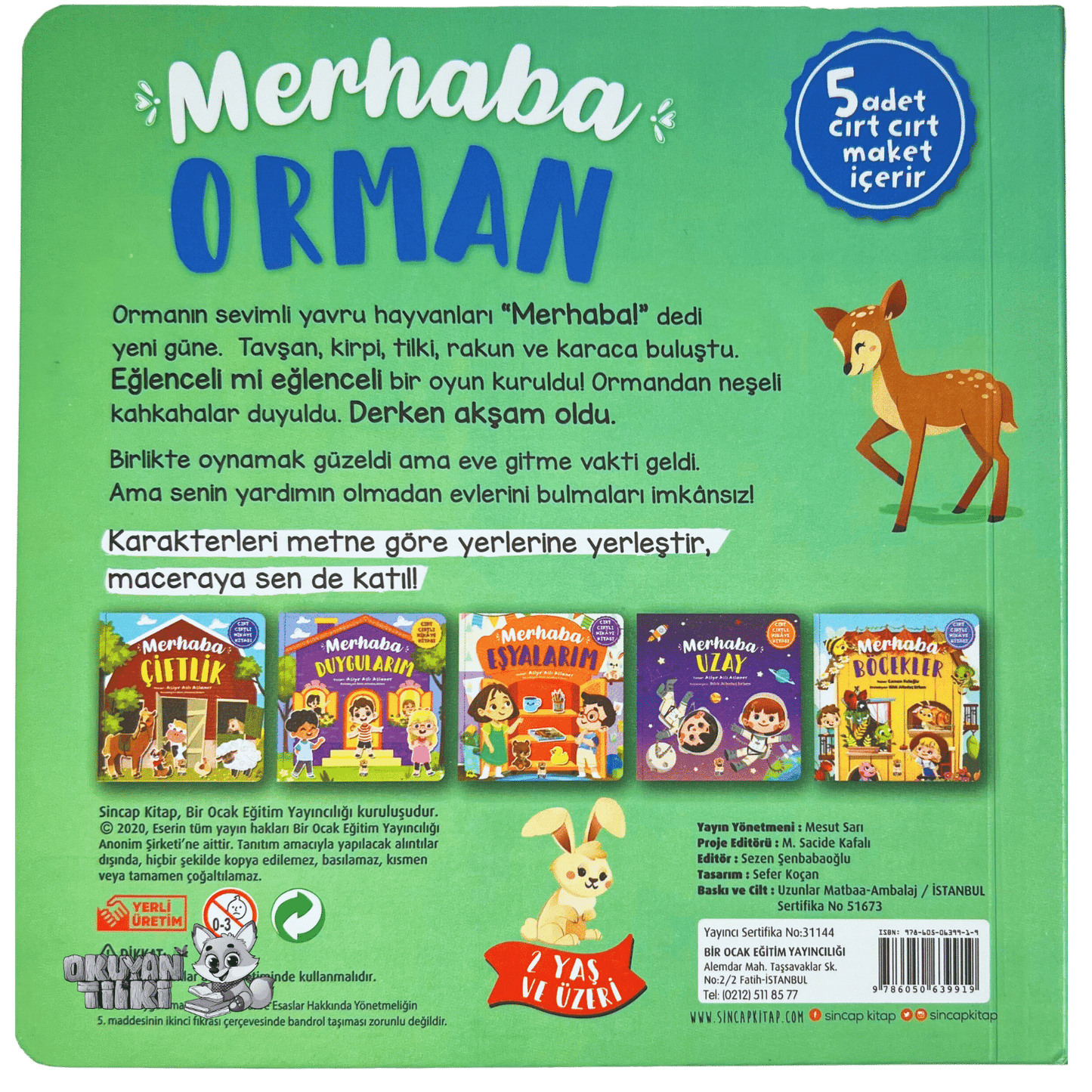 Merhaba Orman - Cırt Cırtlı Hikaye Kitabı (1+Yaş)