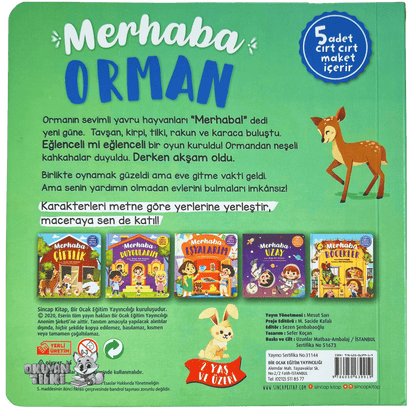 Merhaba Orman - Cırt Cırtlı Hikaye Kitabı (1+Yaş)