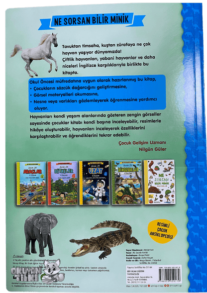 Ne Sorsan Bilir Minik – Benim İlk Hayvanlar Kitabım (İngilizce Destekli, 1+ Yaş)
