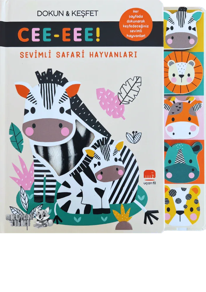 Cee-Eee Dokun Hisset Sevimli Safari Hayvanları (0+ Yaş) - Okuyan Tilki